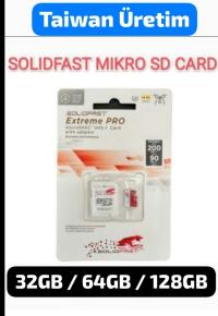 SOLIDFAST 128GB TAIWAN ÜRETİM MIKRO SD HAFIZA KARTI + ADAPTÖRLÜ 128GB HAFIZA KARTI